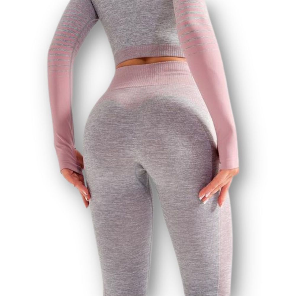CONJUNTO MUJER WILD TRAVEL FITNESS GIMNASIO 2 PIEZAS MANGA LARGA SIN COSTURAS - 2