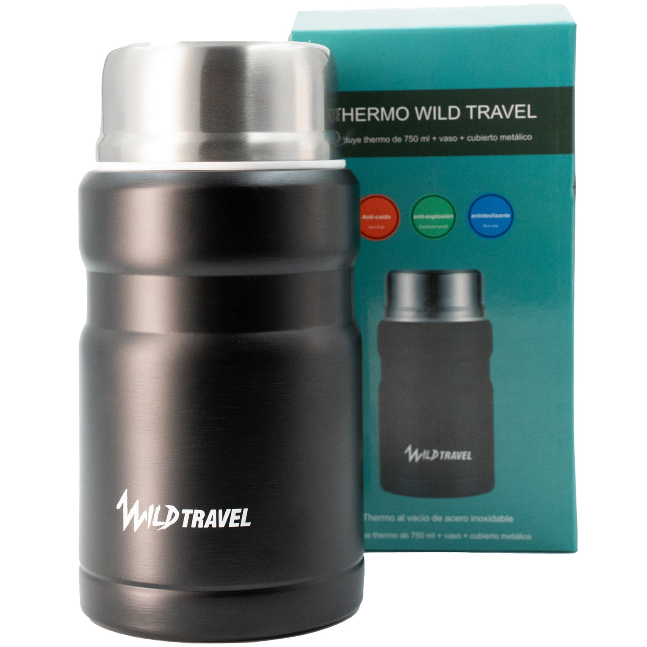 TERMO COMIDA Y LÍQUIDO WILD TRAVEL 750 ML TARRO OUTDOOR - 7