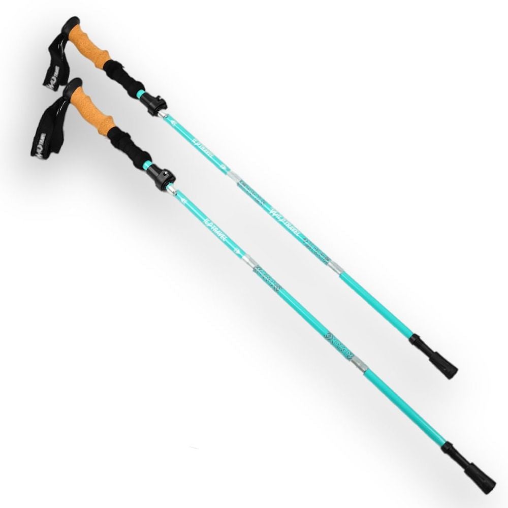 PACK BASTONES TREKKING WILD TRAVEL ALUMINIO PLEGABLES 2 UNIDADES - 2