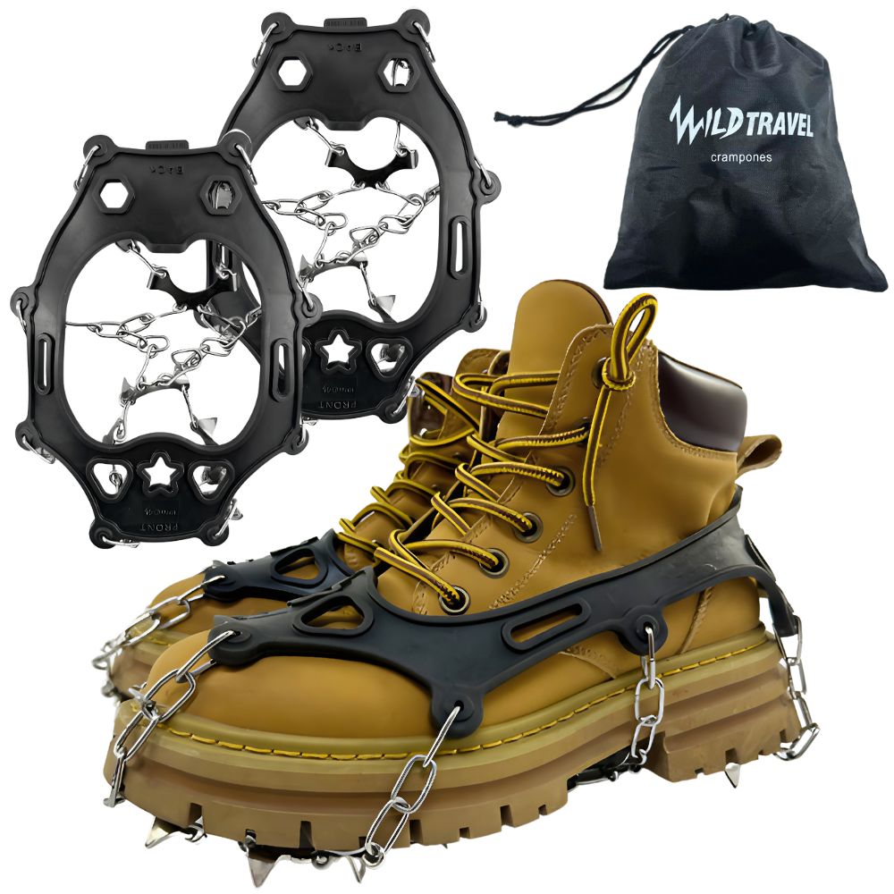 CRAMPONES ANTIDESLIZANTES MONTAÑA HIELO Y NIEVE WILD TRAVEL - 1