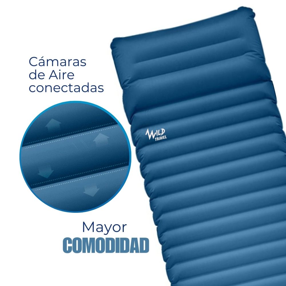 COLCHONETA INFLABLE DE TREKKING Y CAMPING ULTRALIGERA TRAILMAT WILD TRAVEL - 4