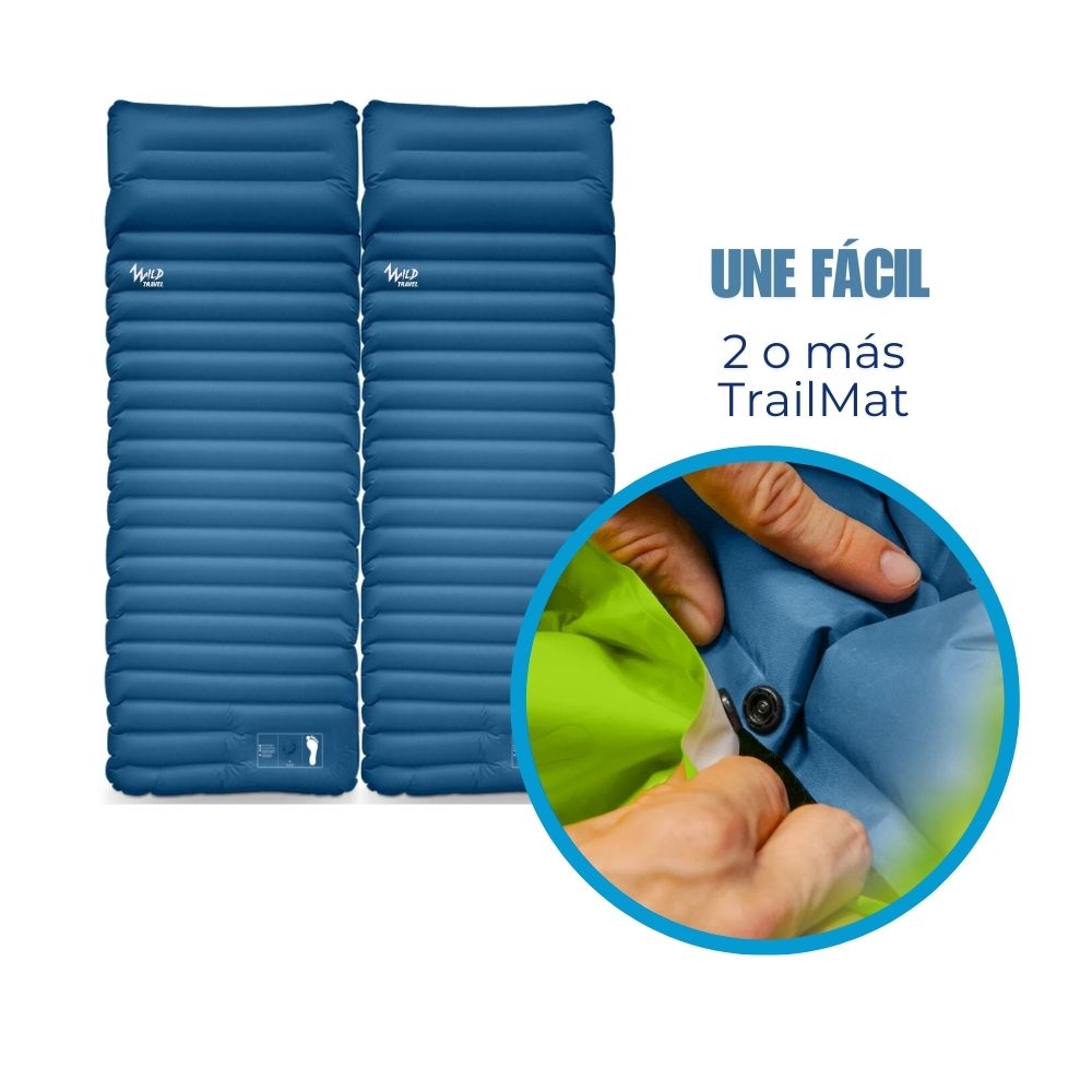 COLCHONETA INFLABLE DE TREKKING Y CAMPING ULTRALIGERA TRAILMAT WILD TRAVEL - 5