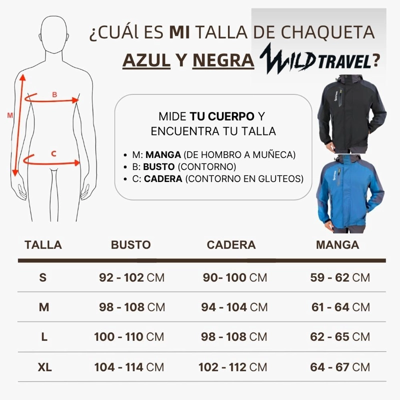 CHAQUETA CORTAVIENTO IMPERMEABLE PREMIUM WILD TRAVEL - 6