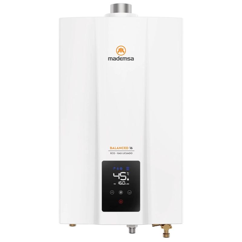 CALEFONT A GAS LICUADO 16 L MADEMSA TIRO BALANCEADO BALANCED 16 - 1