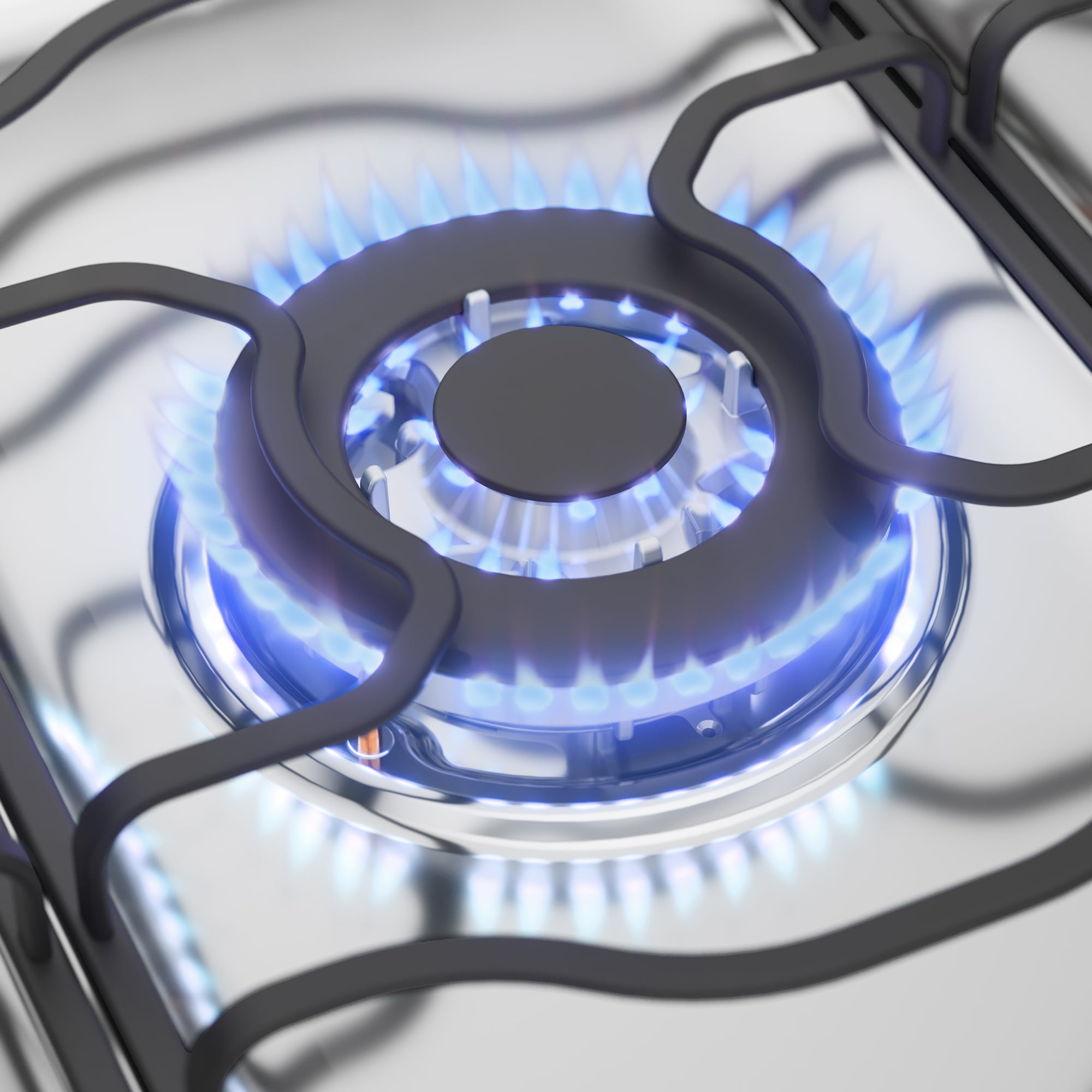 COCINA A GAS MADEMSA 5 PLATOS M940T TRIPLE LLAMA NEGRA - 8