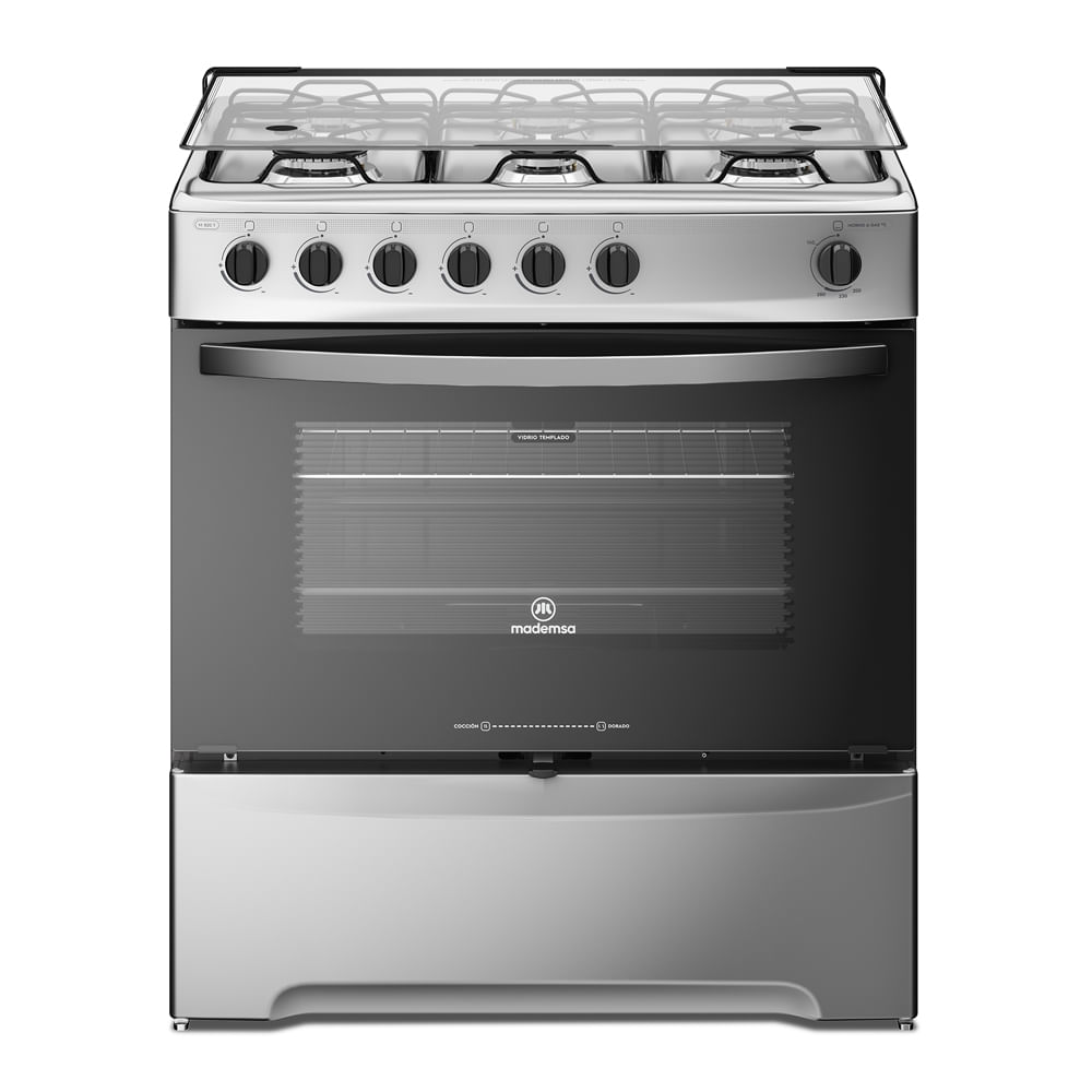 COCINA A GAS MADEMSA 6 PLATOS QUEMADORES LATERALES M 820 T - 1