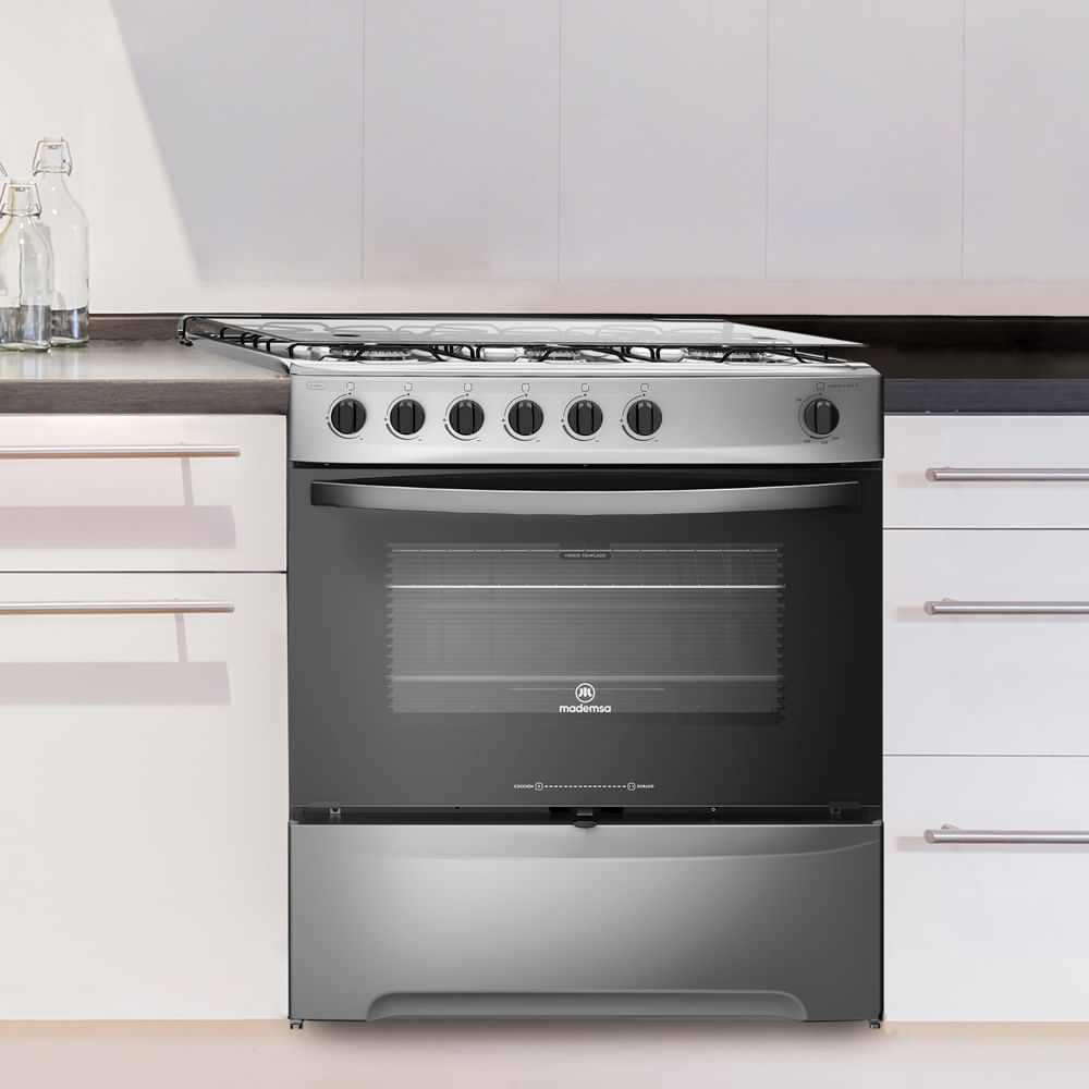 COCINA A GAS MADEMSA 6 PLATOS QUEMADORES LATERALES M 820 T - 5