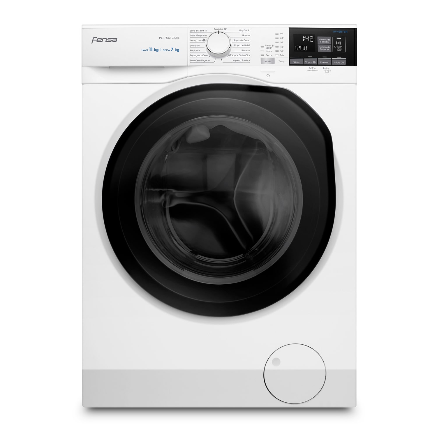 LAVADORA SECADORA FENSA 11KG LAVADO INTELIGENTE 11WD BLANCA - 1