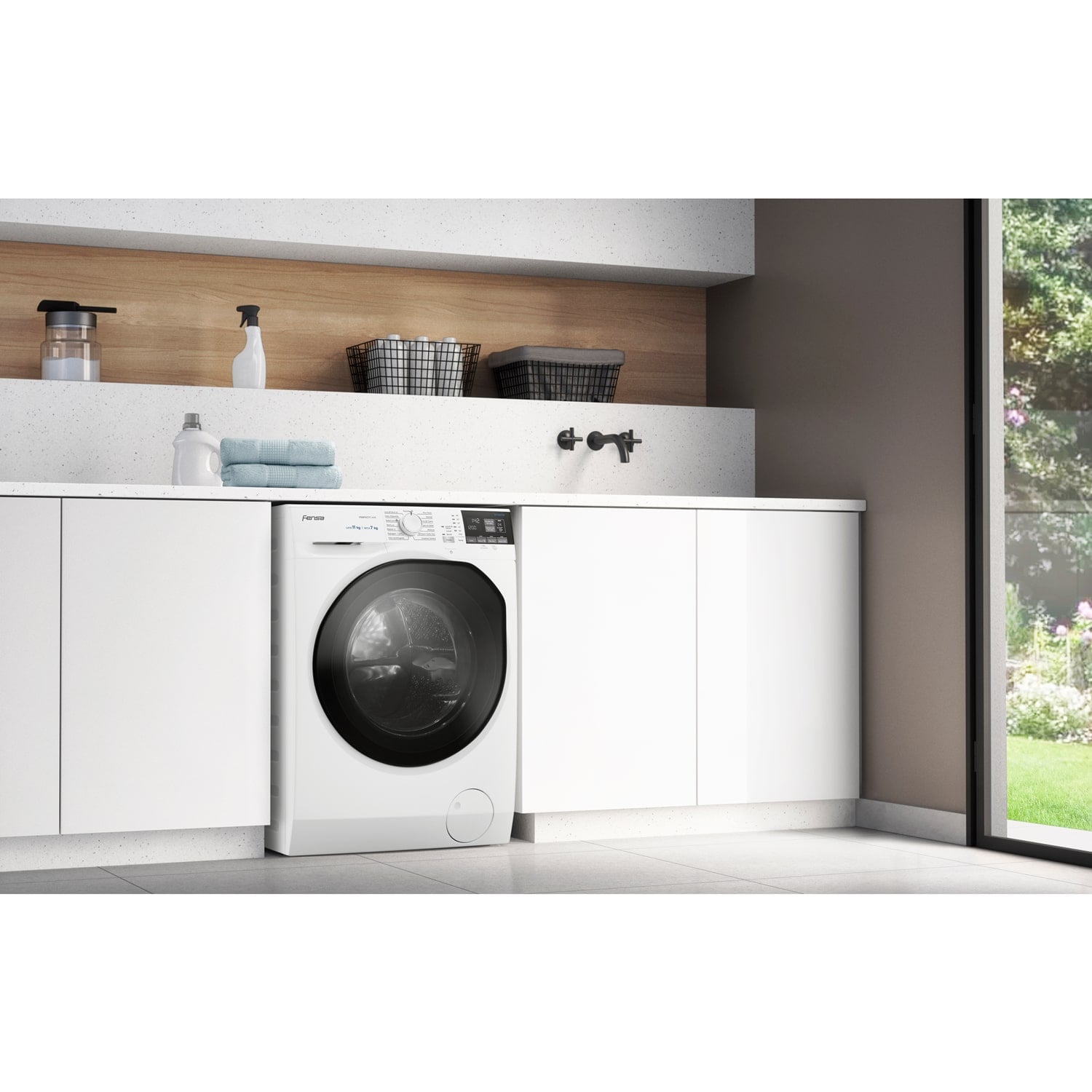 LAVADORA SECADORA FENSA 11KG LAVADO INTELIGENTE 11WD BLANCA - 6