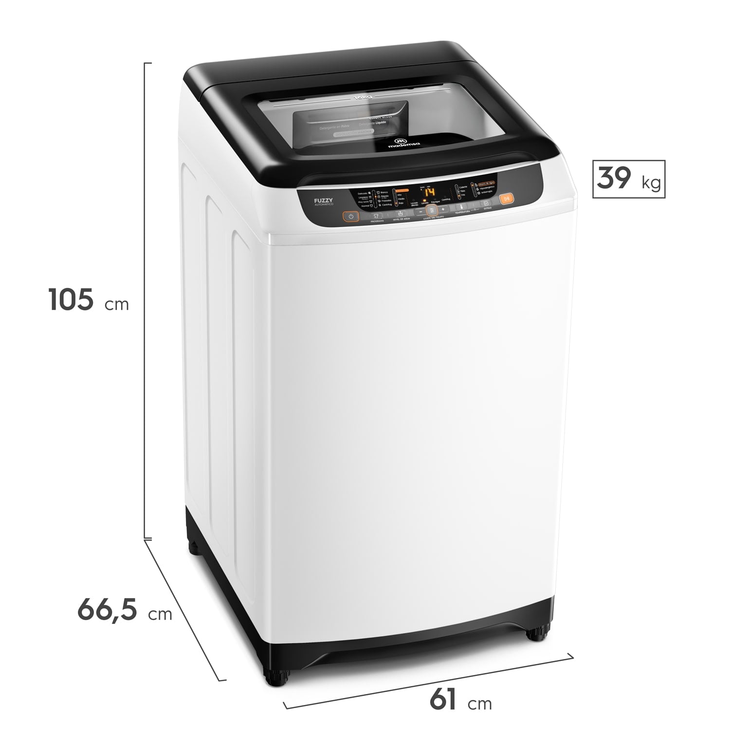 LAVADORA AUTOMATICA 16KG DISOLUCION MAXIMA 16 BZG BLANCA - 4