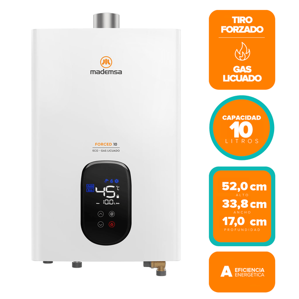 CALEFONT A GAS LICUADO 10 L MADEMSA TIRO FORZADO FORCED 10 ECO - 5