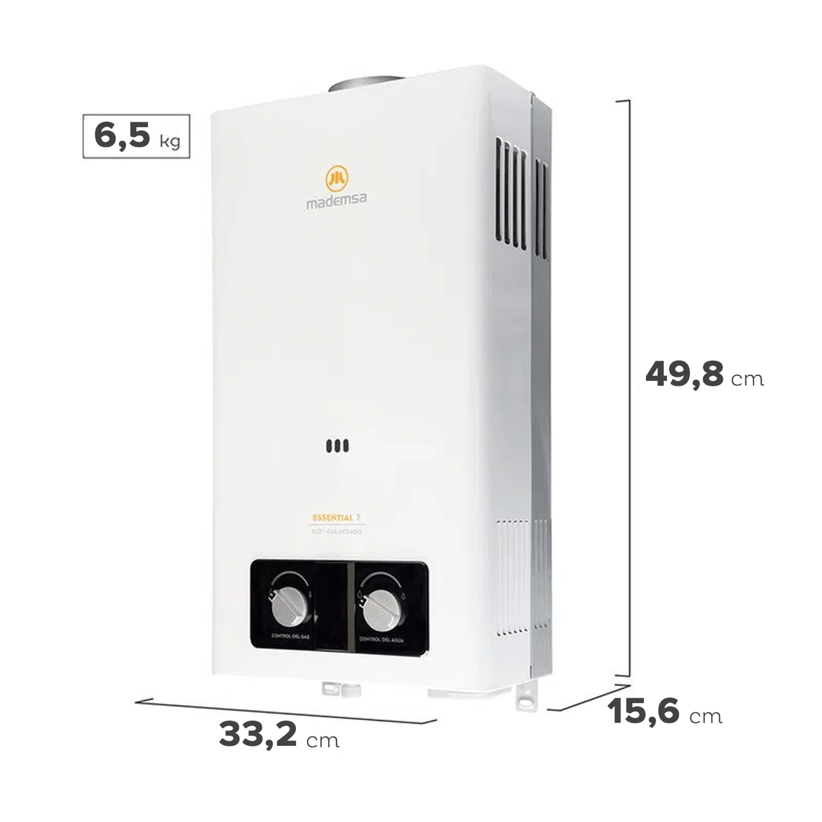 CALEFONT A GAS LICUADO 7 L MADEMSA TIRO NATURAL ESSENTIAL 7 ECO - 4