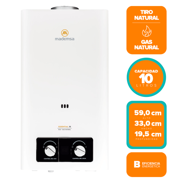 CALEFONT A GAS NATURAL 10 L MADEMSA TIRO NATURAL ESSENTIAL 10 ECO - 5