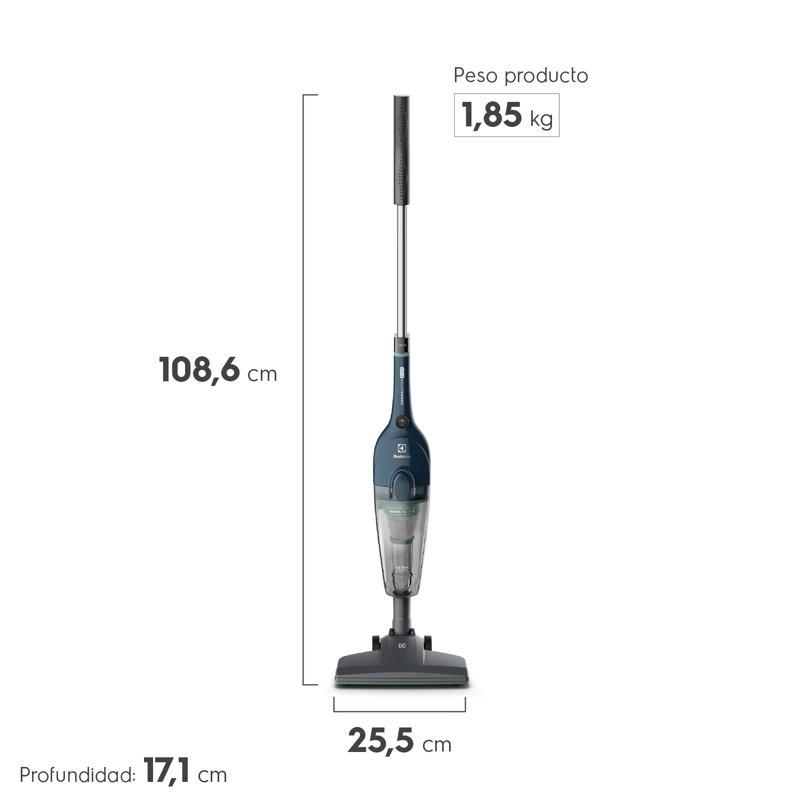 ASPIRADORA VERTICAL ELECTROLUX FILTRO HEPA Y CABLE 5M STK14 - 3