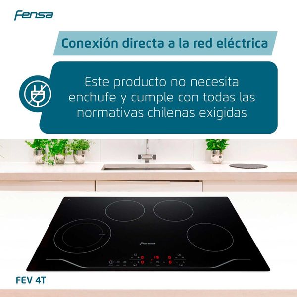 ENCIMERA VITROCERÁMICA ELÉCTRICA FENSA 4 PLATOS FEV 4T - 3
