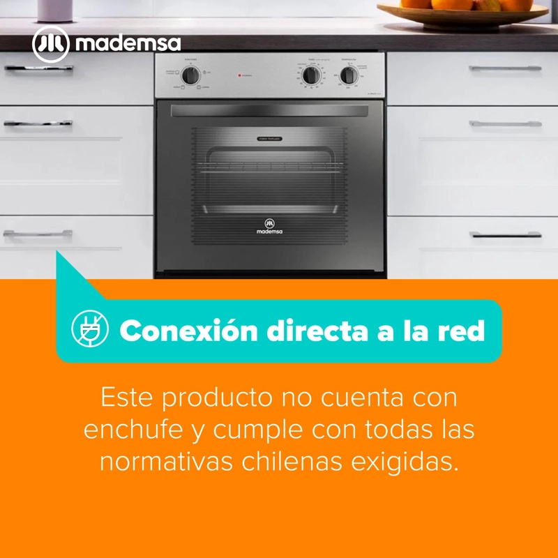 HORNO EMPOTRABLE MADEMSA M SPAZIO110 A ELÉCTRICO 66L TIMER M SPAZIO 110A GRIS - 9