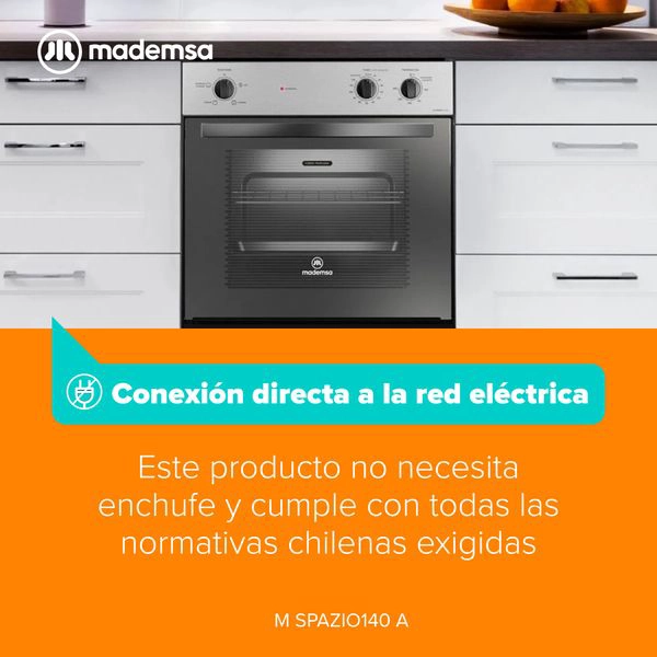 HORNO EMPOTRABLE MADEMSA M SPAZIO140 A ELÉCTRICO 66L TIMER M SPAZIO 140A NEGRO - 9