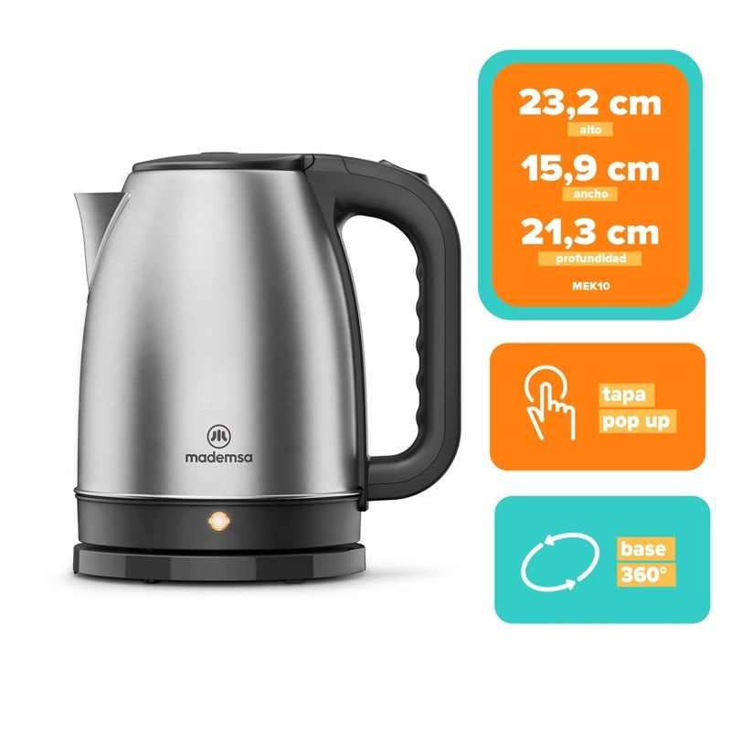 HERVIDOR ELE CTRICO MADEMSA 1,8L CON APAGADO AUTOMATICO MEK10 - 3