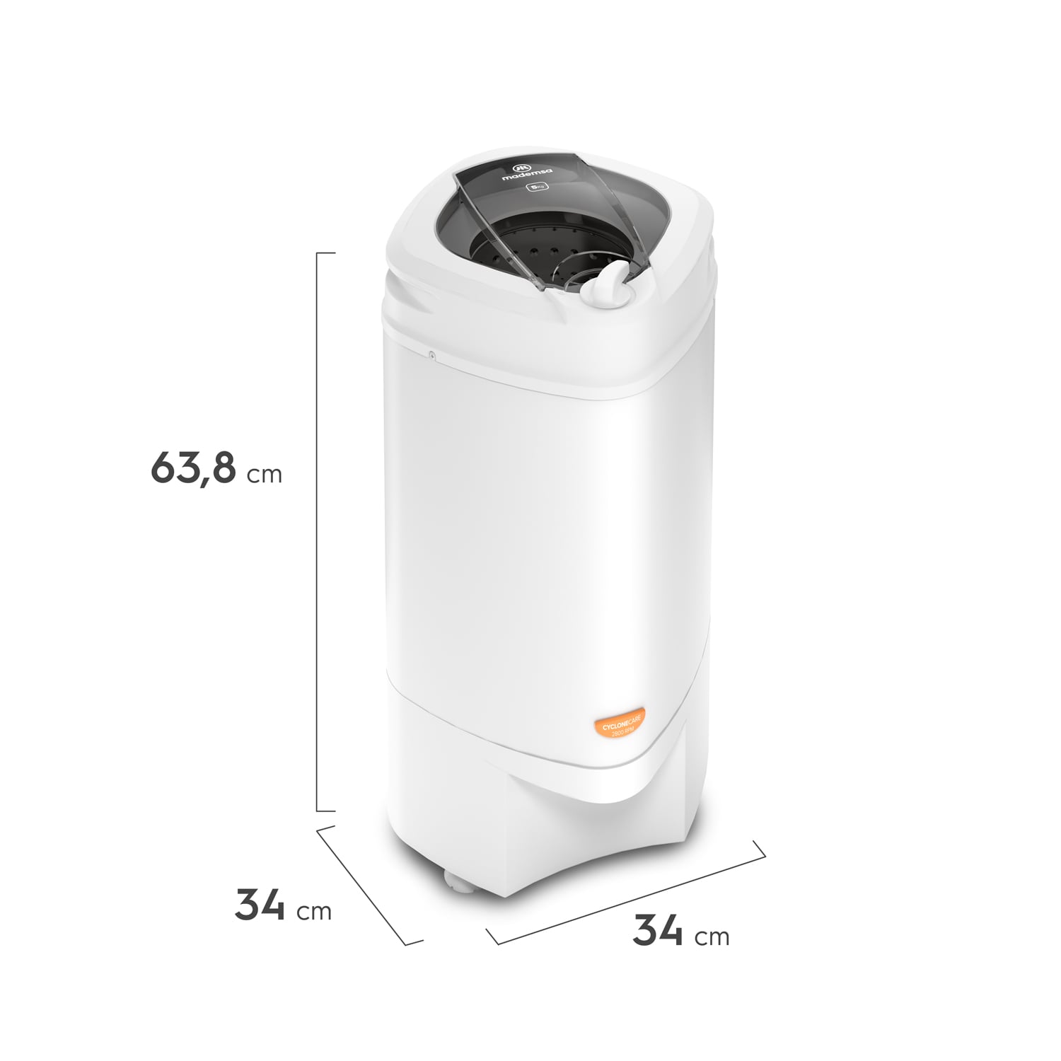 Centrífuga Mademsa 5Kg Boquilla Antiderrame Primma 5N Blanca - 2