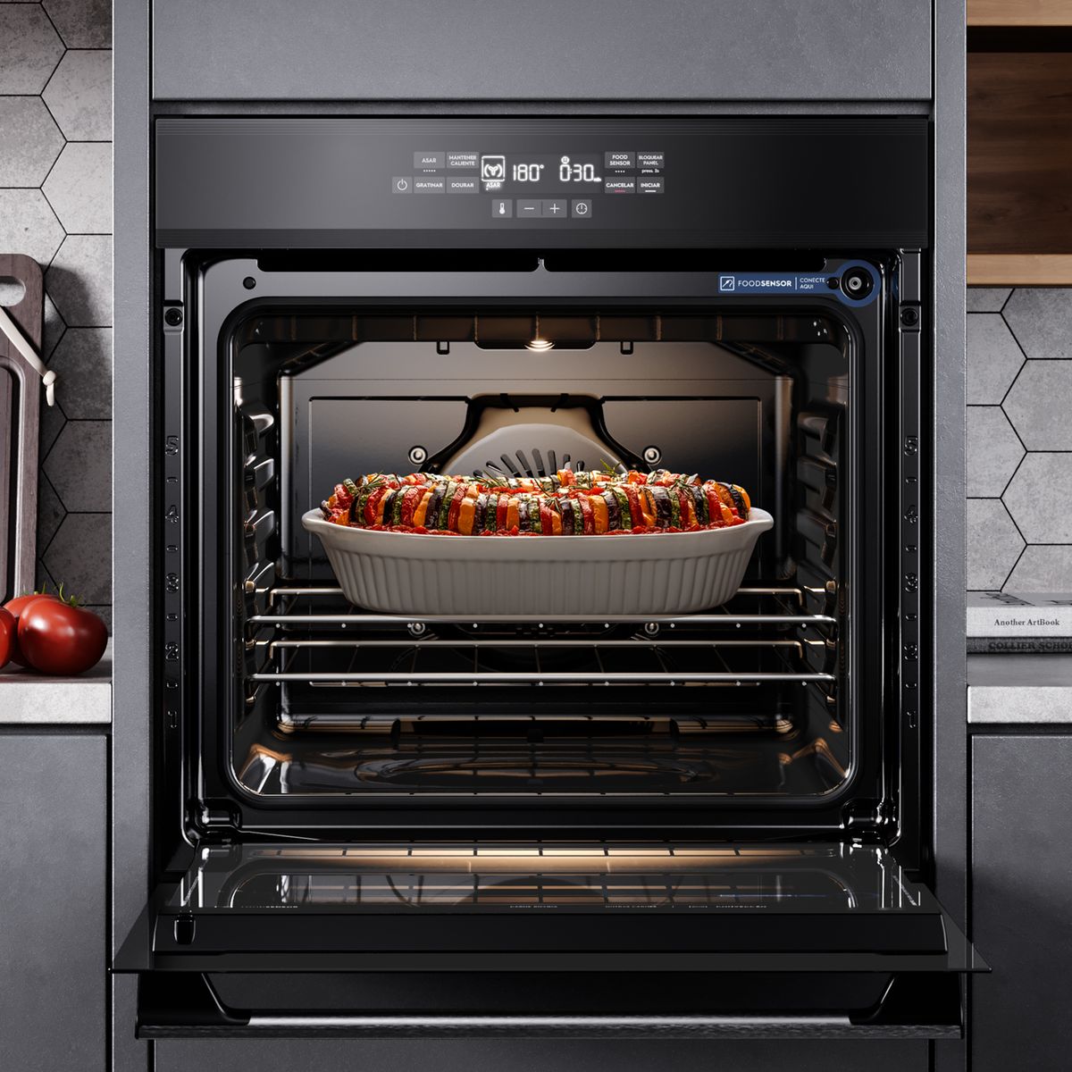 HORNO EMPOTRABLE ELECTROLUX OE8EF ELÉCTRICO 80 LITROS FOODSENSOR - 9