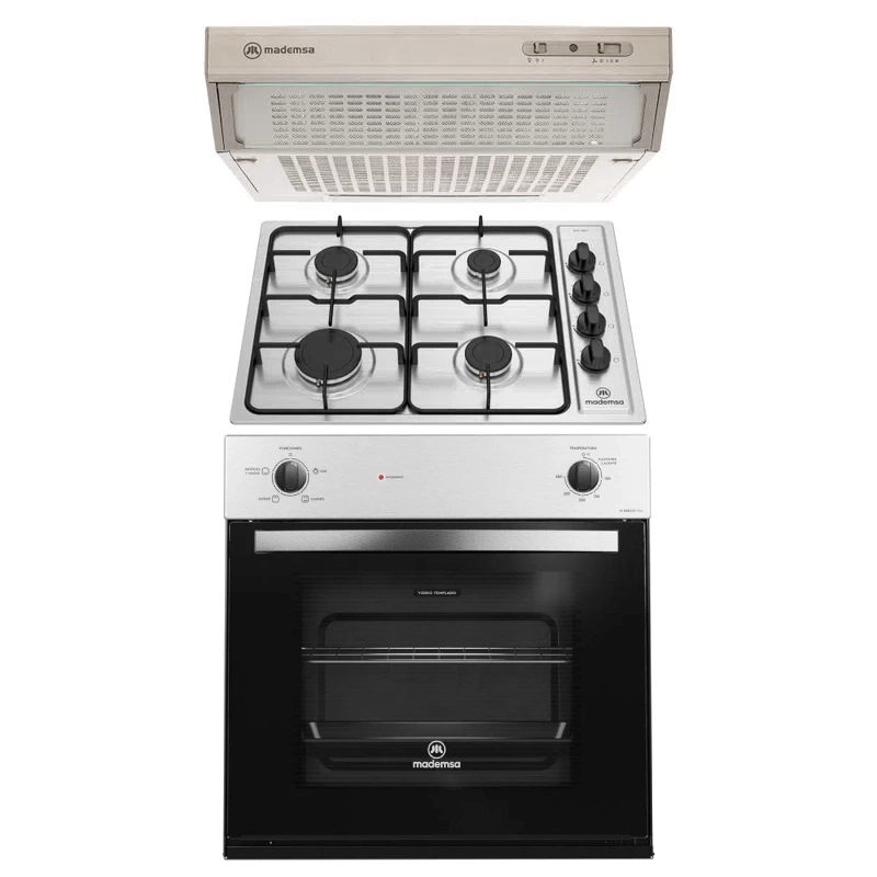 COMBO ENCIMERA MCE 435E T + HORNO EMPOTRABLE M SPAZIO 110A + CAMPANA MX-U 160S - 1