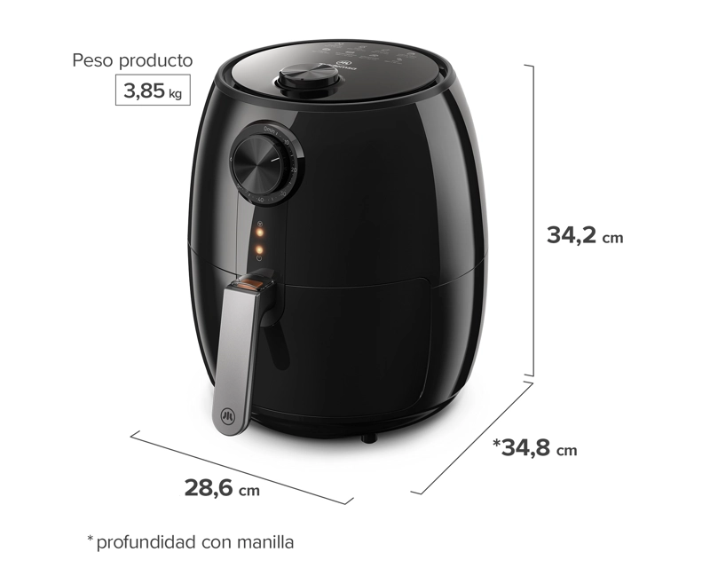 FREIDORA DE AIRE MADEMSA 4,6 L CON TEMPORIZADOR 1400W MAF15 - 3