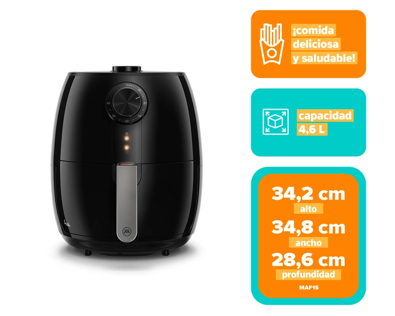 FREIDORA DE AIRE MADEMSA 4,6 L CON TEMPORIZADOR 1400W MAF15 - 4