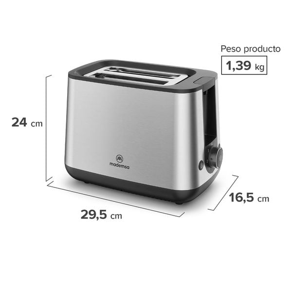 Tostador Mademsa con 7 Niveles de Tostado 800W MTS25 - 2