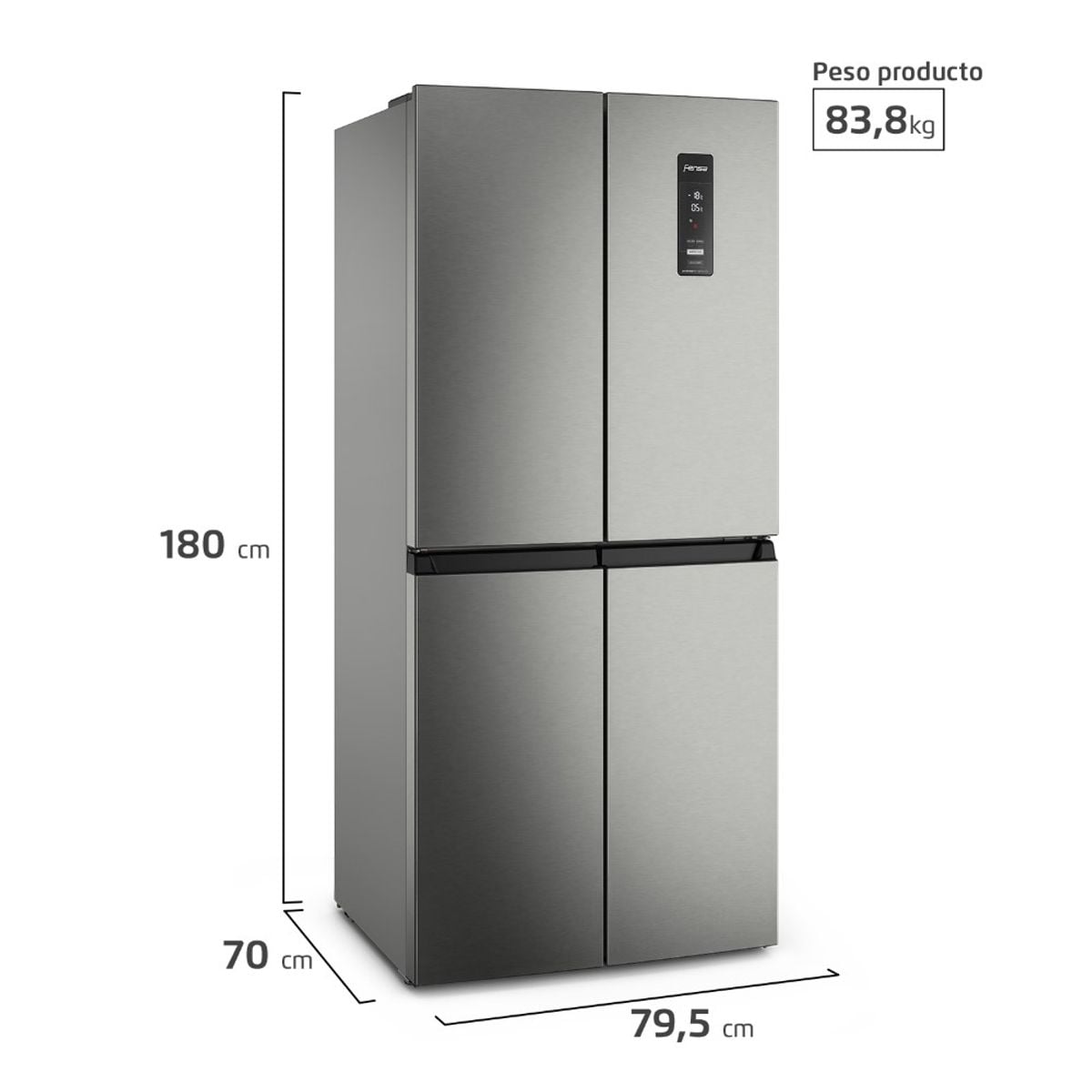 Refrigerador Fensa 401L No Frost 4 Puertas Inverter DQ79SU - 2