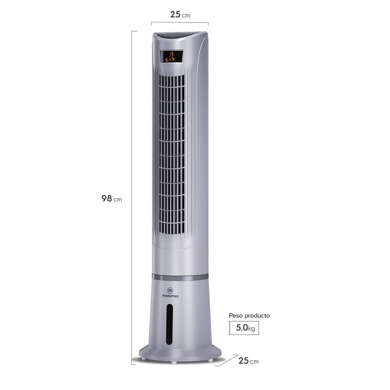 ENFRIADOR DE AIRE DE TORRE MADEMSA 45W CONTROL REMOTO TFM10 - 2