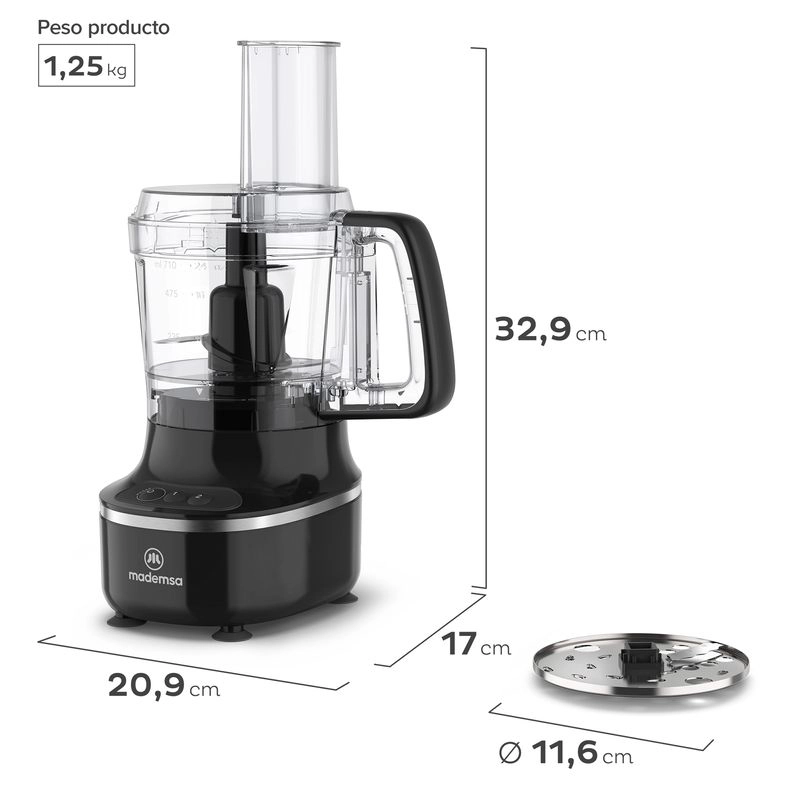 PROCESADOR DE ALIMENTOS 3 EN 1 MFP500 - MADEMSA - 2