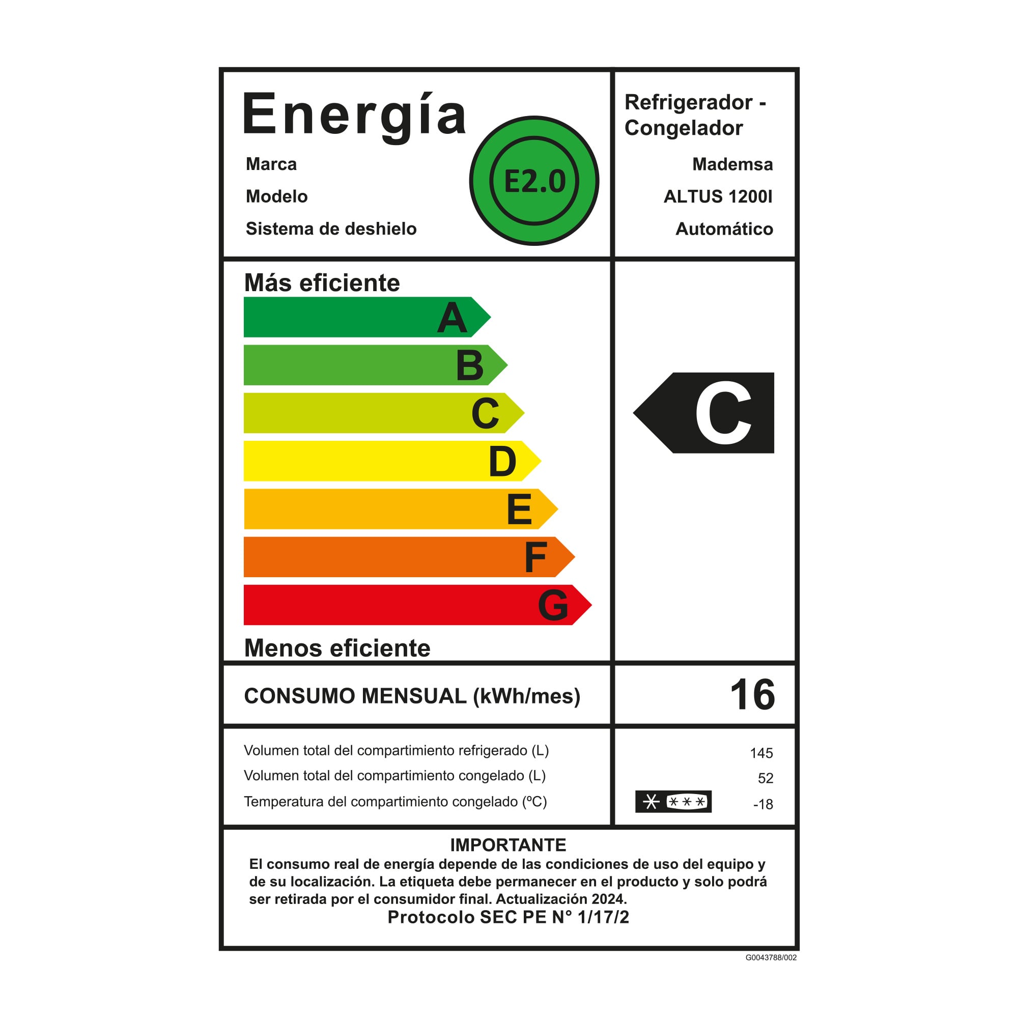 REFRIGERADOR 197L NO FROST TOP FREEZER INVERTER ALTUS 1200 I - 3