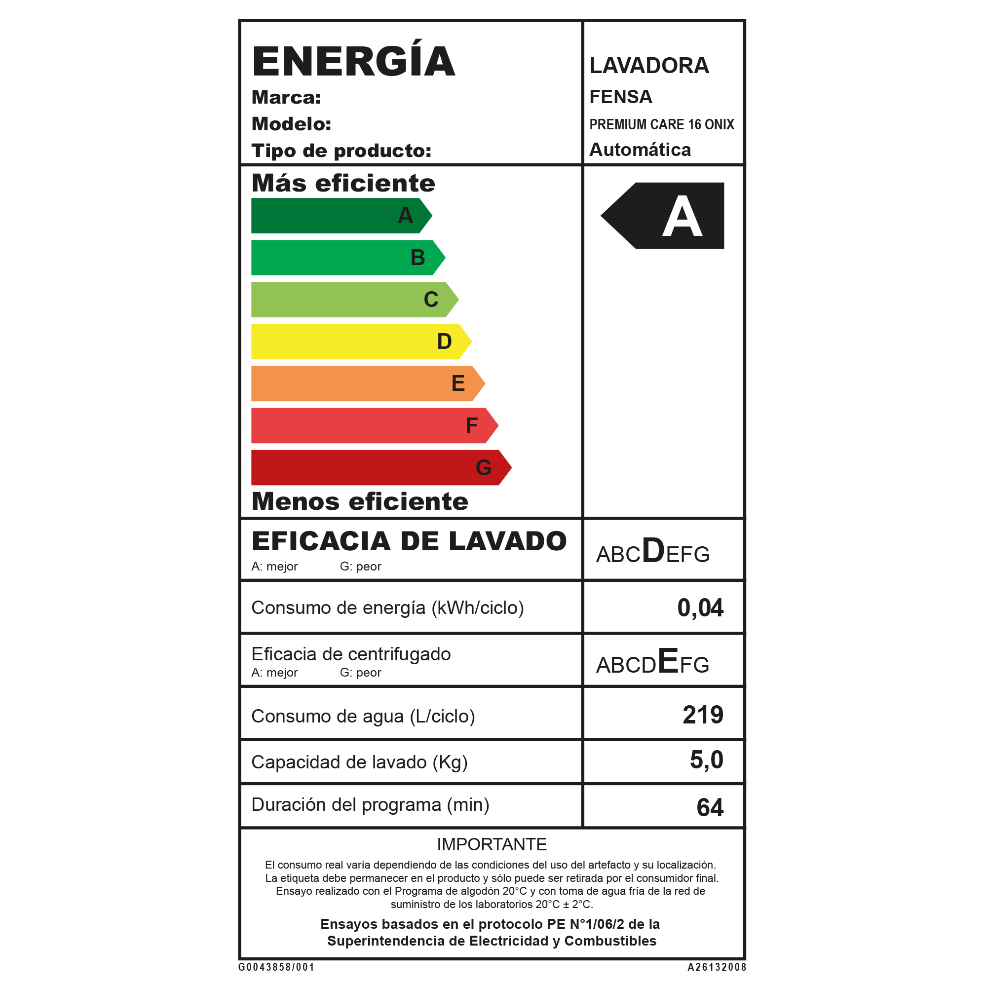 LAVADORA AUTOMATICA 16KG CARGA SUPERIOR PREMIUM CARE 16 ONIX - 5