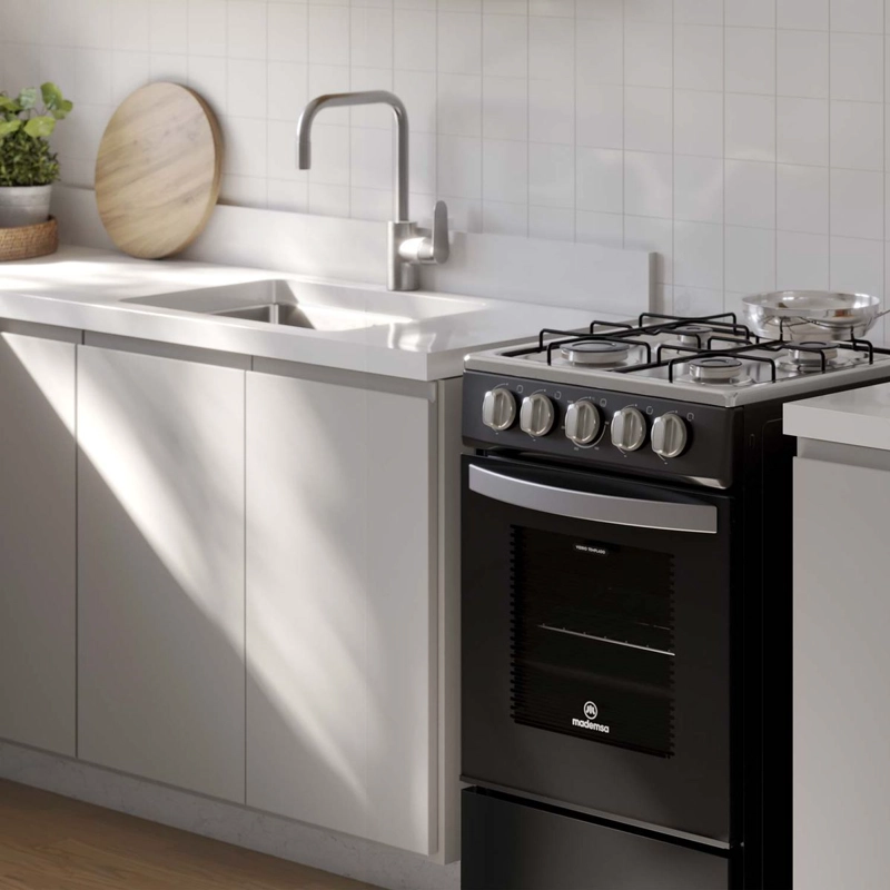 COCINA A GAS 4 PLATOS LIMPIAFACIL Y PARRILLAS ALAMBRON FM4IP - 11