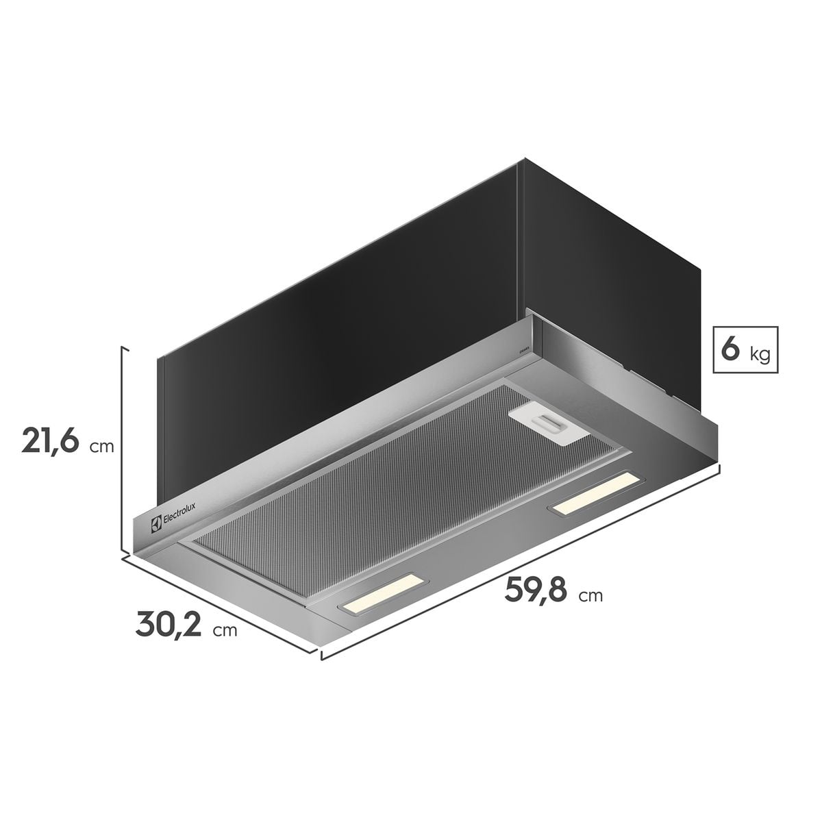 CAMPANA COCINA EXTRACTORA RETRACTIL 60CM LUZ LED DE6RS INOX - 3