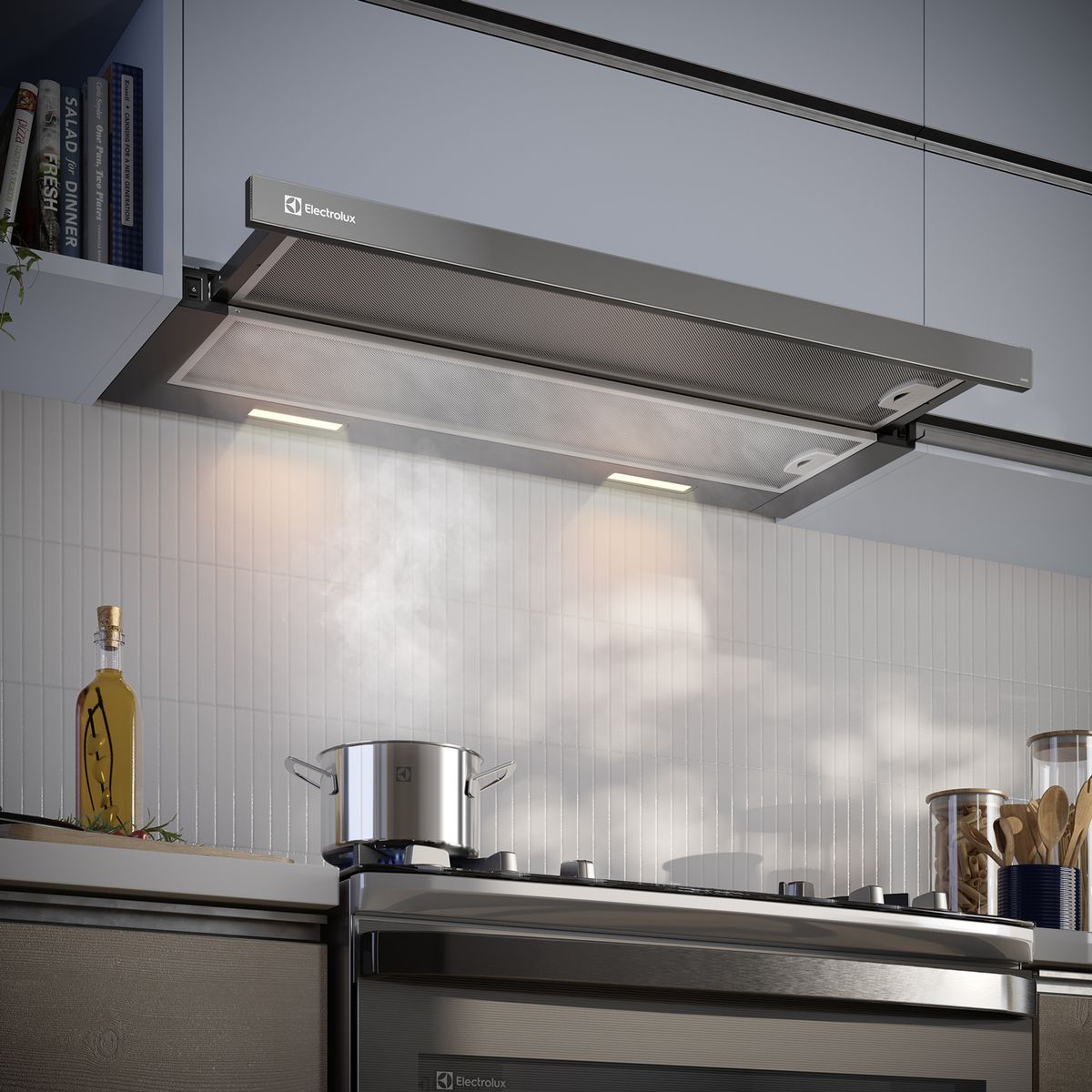 CAMPANA COCINA EXTRACTORA RETRACTIL 90CM LUZ LED DE9RI NEGRA - 7