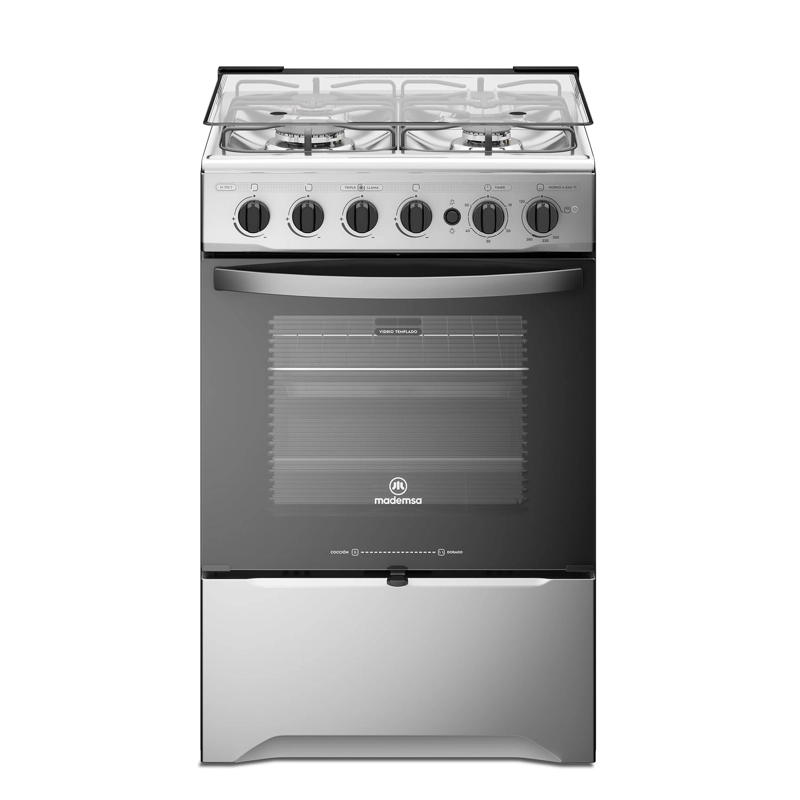COCINA A GAS 4 PLATOS MADEMSA TRIPLE LLAMA Y GRILL M 795 T - 1