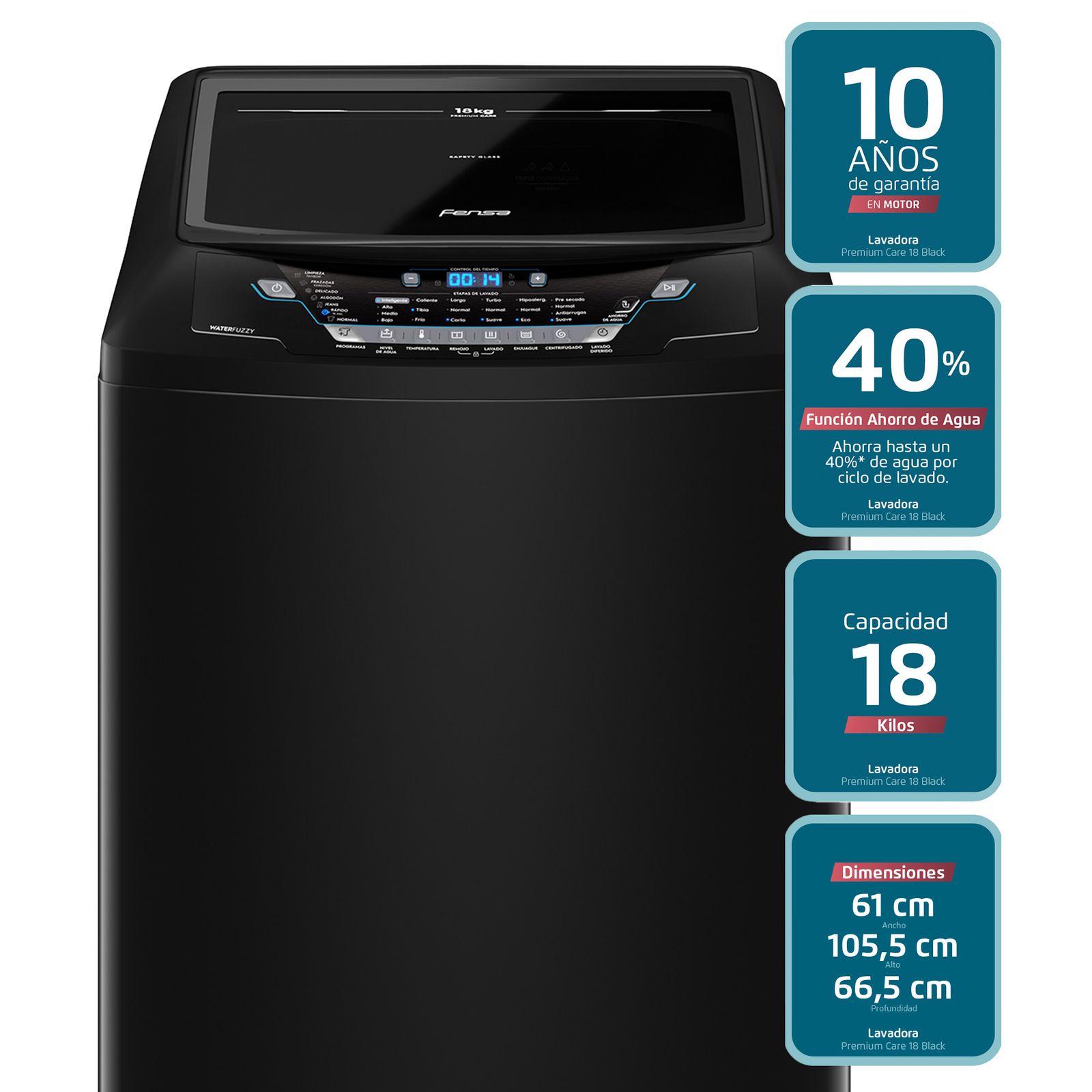 LAVADORA AUTOMATICA 18KG CARGA SUPERIOR PREMIUM CARE 18 - 5