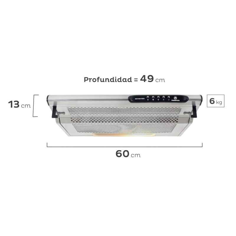 CAMPANA DE COCINA EXTRACTORA MADEMSA 60CM RETRACTIL M60 - 3
