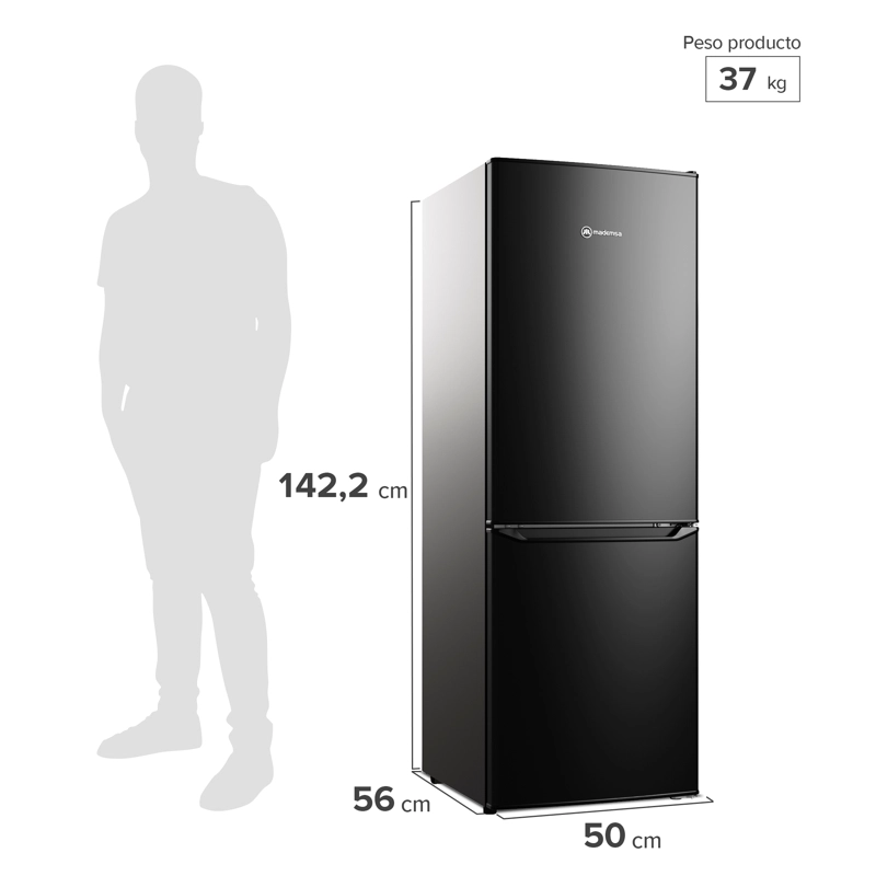 REFRIGERADOR 173L FRÍO DIRECTO BOTTOM FREEZER MED165B - 7