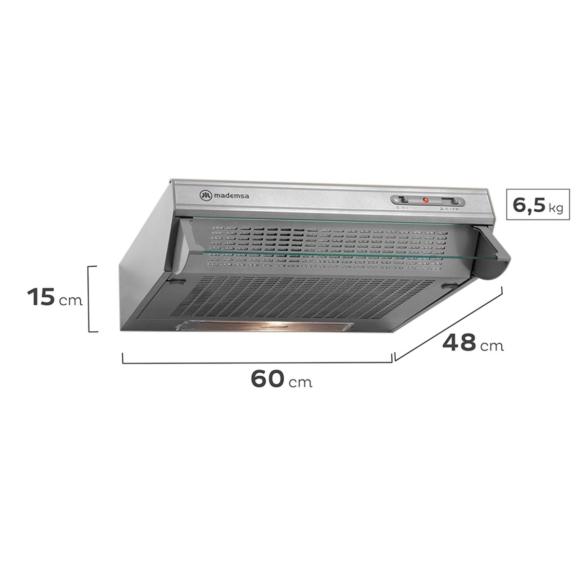 CAMPANA DE COCINA EXTRACTORA 60 CM DOUBLE FUNCTION MX U160S - 2