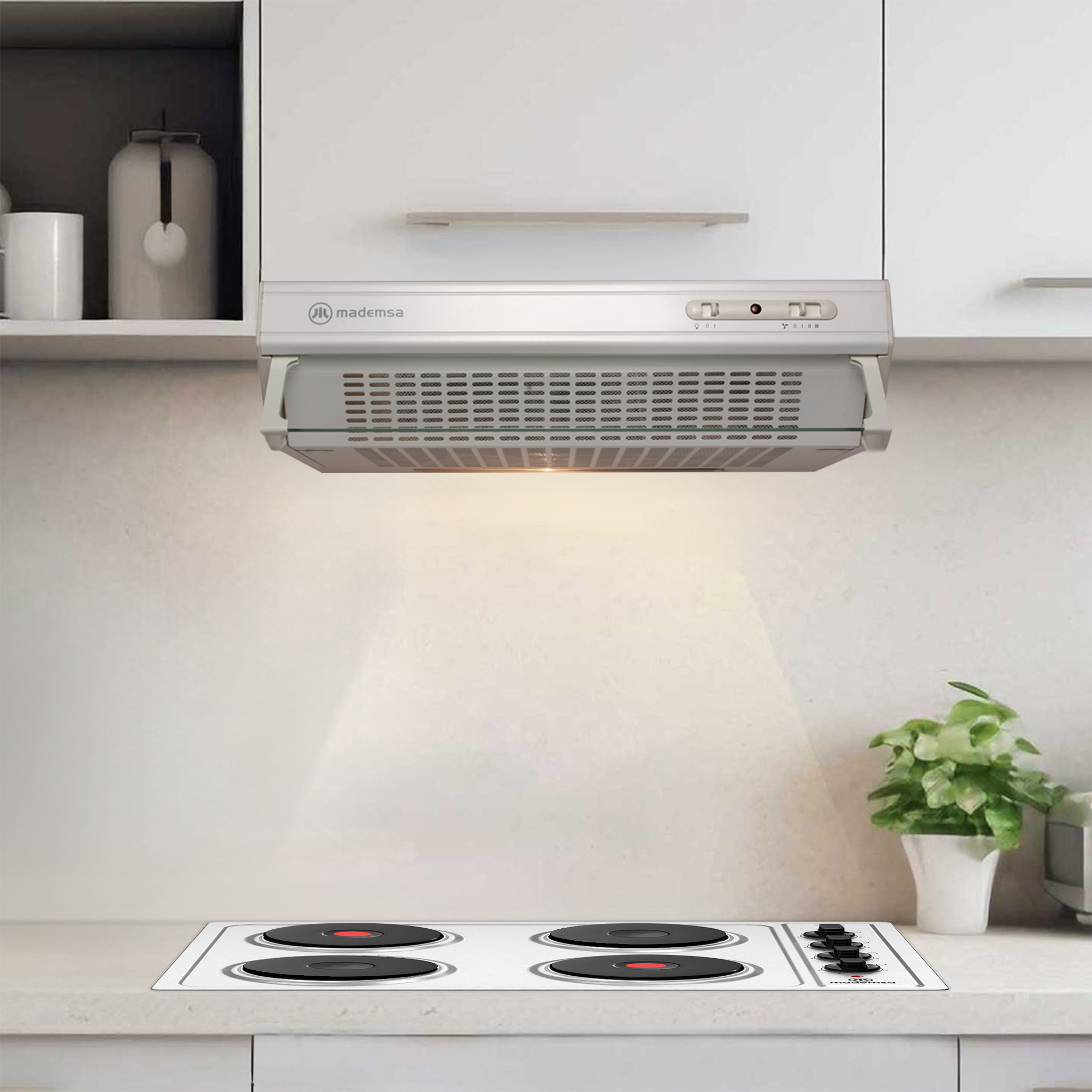 CAMPANA DE COCINA EXTRACTORA 60 CM DOUBLE FUNCTION MX U160S - 5