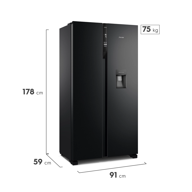 REFRIGERADOR FENSA 436L NO FROST SIDE BY SIDE SFX440B NEGRO - 2