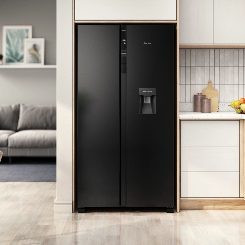 REFRIGERADOR FENSA 436L NO FROST SIDE BY SIDE SFX440B NEGRO - 6