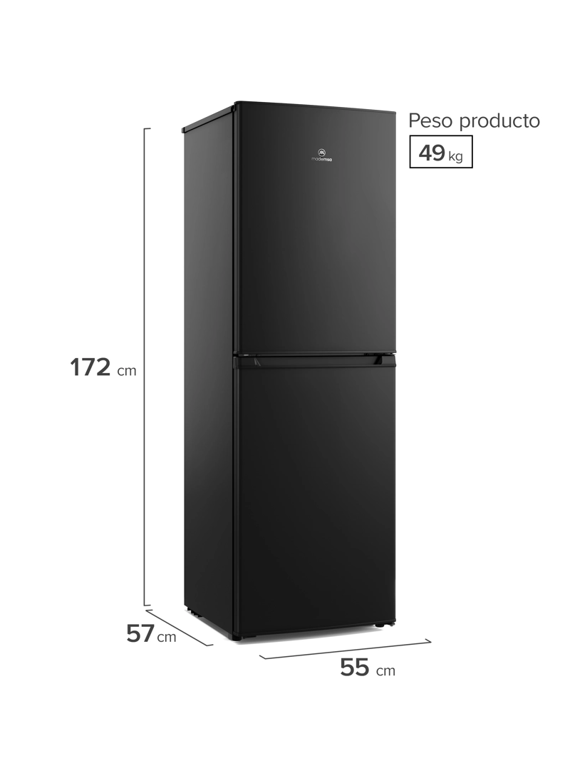 REFRIGERADOR 248L FRIO DIRECTO BOTTOM FREEZER MED250B EN COLOR NEGRO - 4