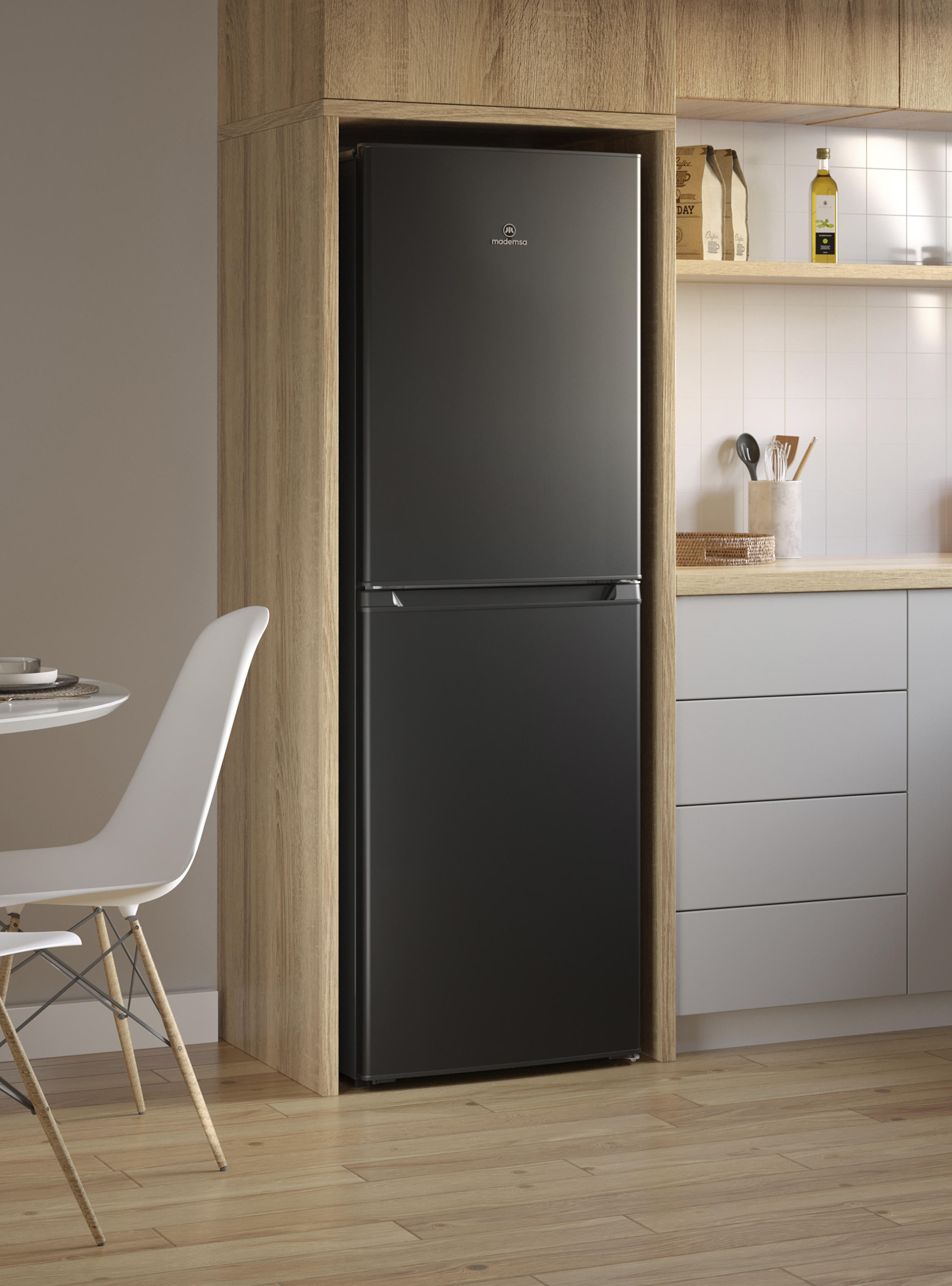 REFRIGERADOR 248L FRIO DIRECTO BOTTOM FREEZER MED250B EN COLOR NEGRO - 9