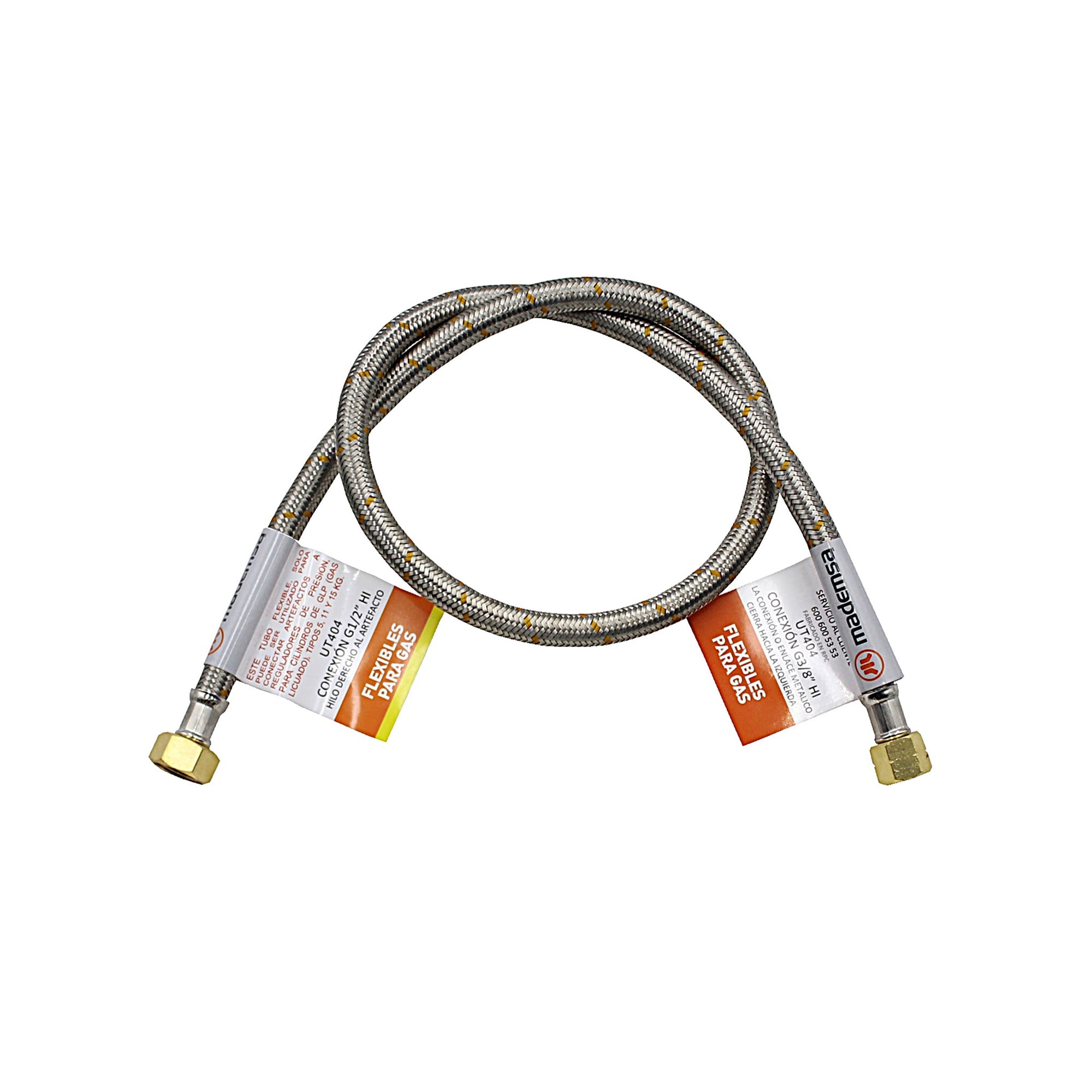 FLEXIBLE GAS MADEMSA 100 CM 3/8 X 1/2 D14 - 1