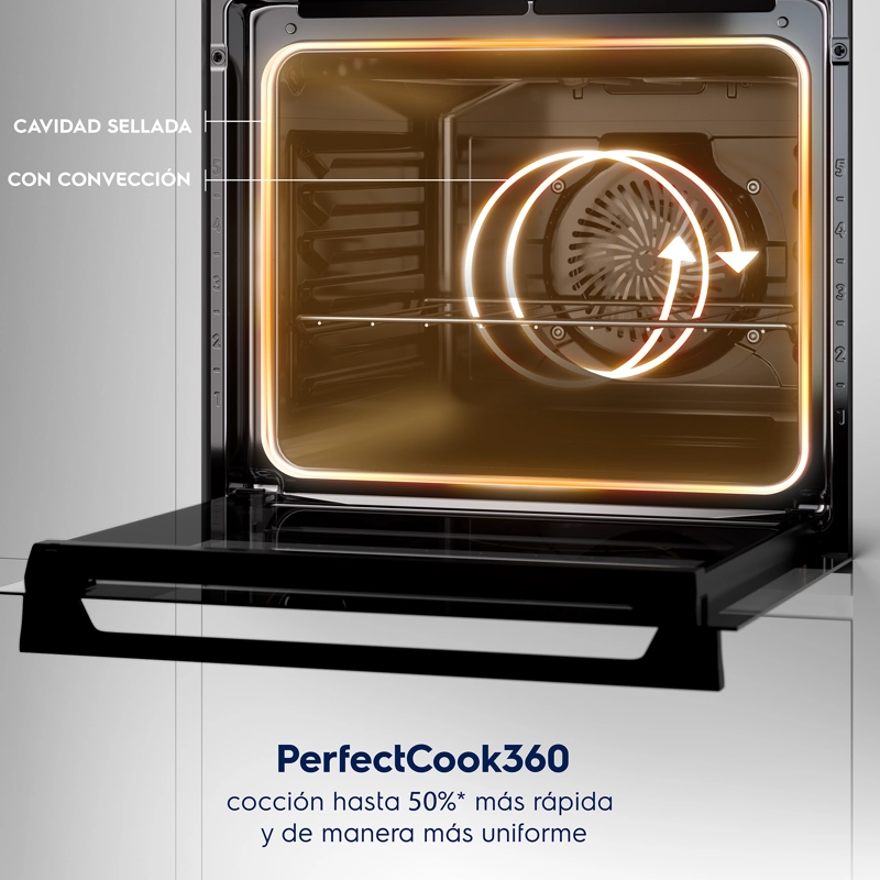 HORNO EMPOTRABLE ELE CTRICO ELECTROLUX 50L EXPERIENCE AIR FRYER, PERFECTCOOK360 Y PANEL TOUCH OE5EA - 5