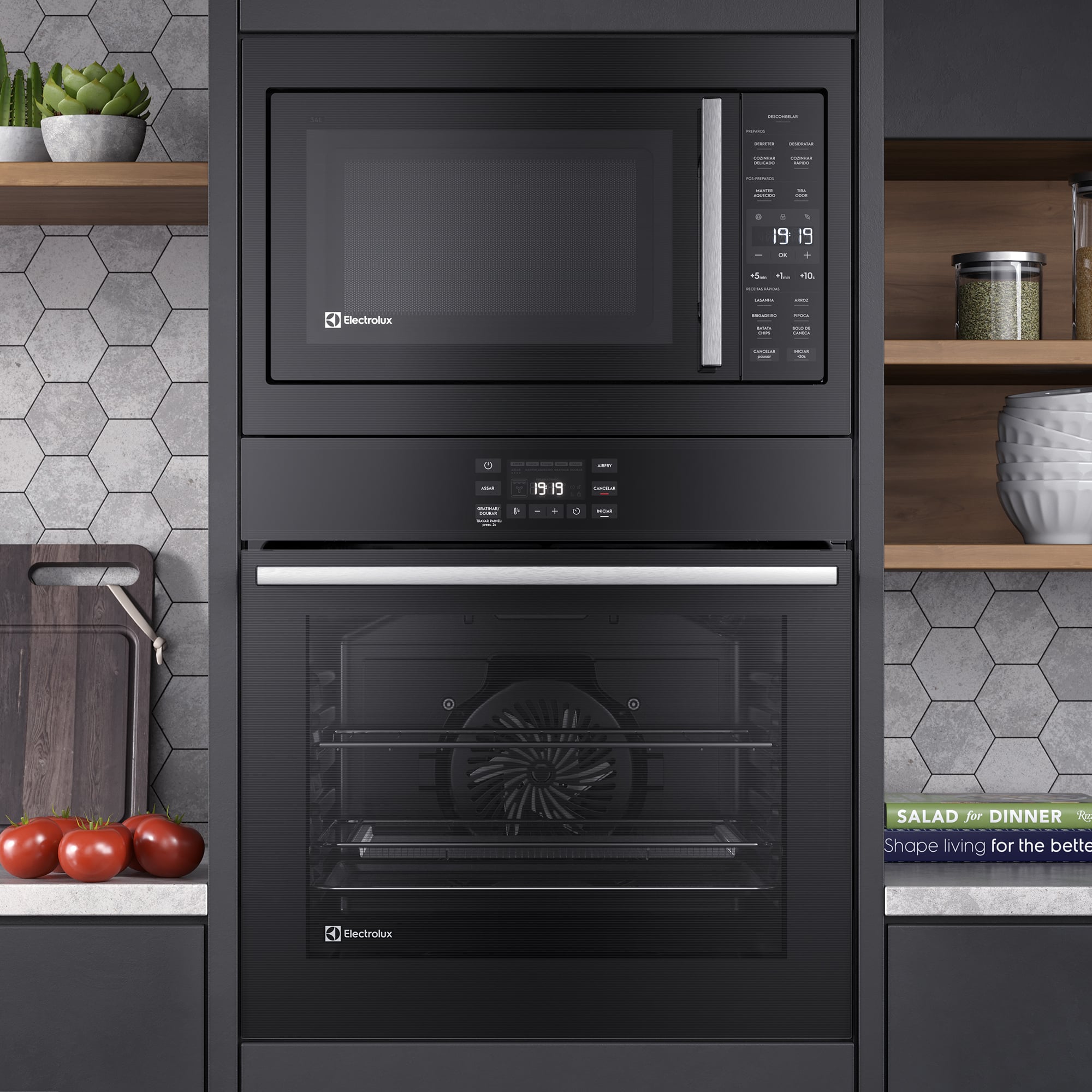 HORNO EMPOTRABLE ELE CTRICO ELECTROLUX 80L AIR FRYER, PERFECTCOOK360 Y PANEL TOUCH OE8EA - 5