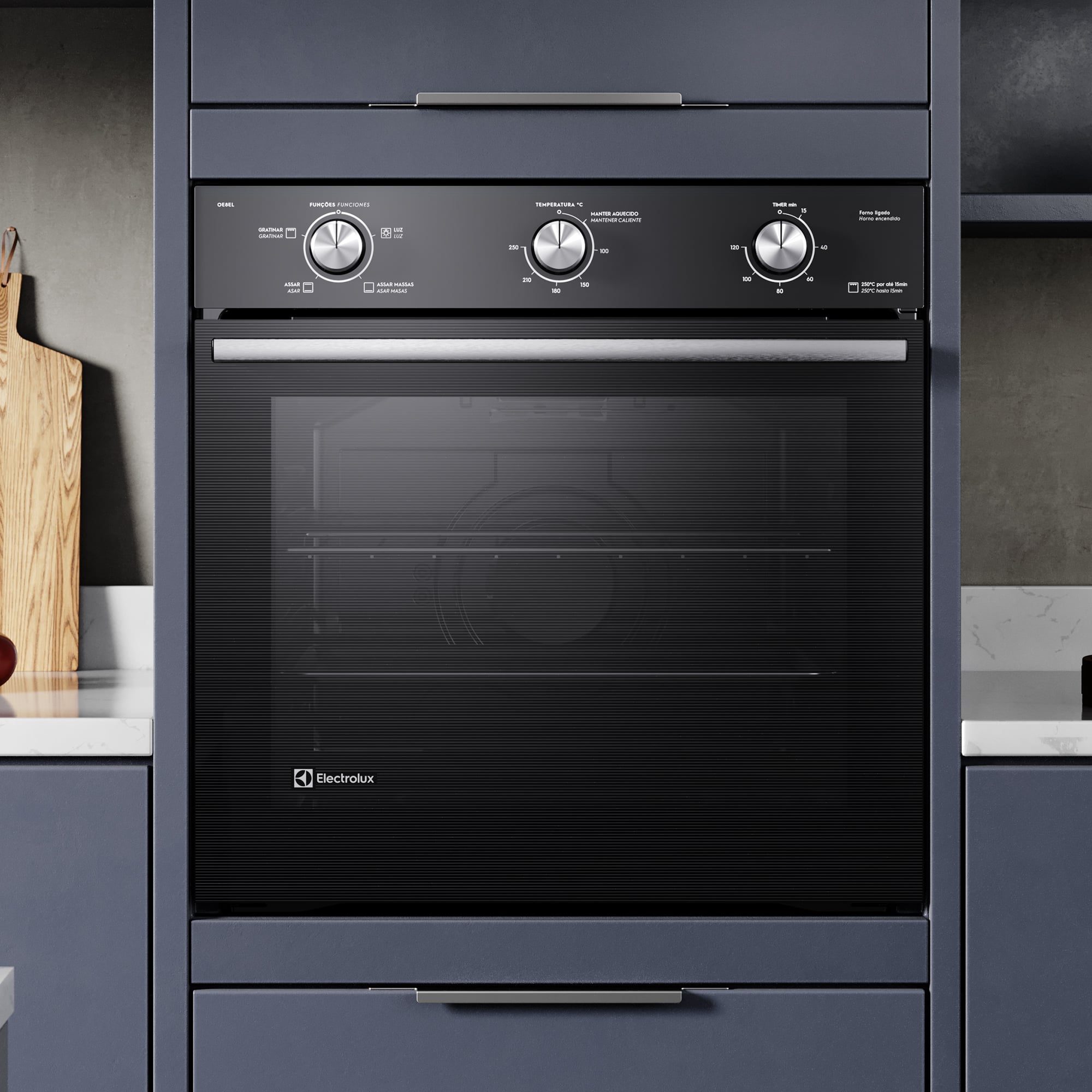 HORNO EMPOTRABLE ELECTRICO ELECTROLUX 80L EFFICIENT CON PERFECTCOOK OE8EL - 11
